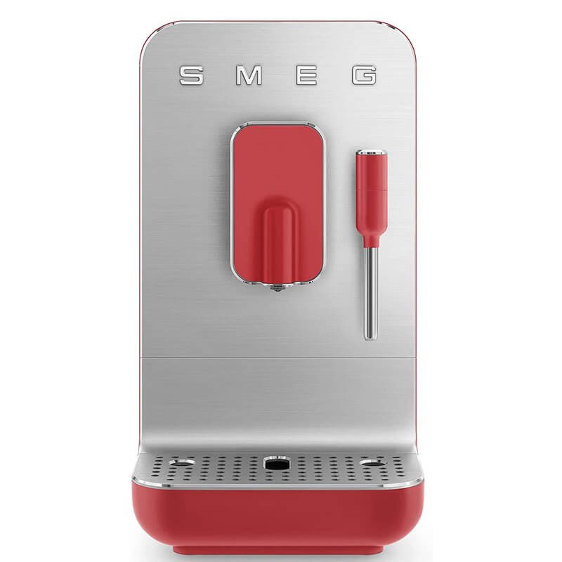 Автоматическая кофемашина с капучинатором Smeg BCC02RDMUK, красный/серый